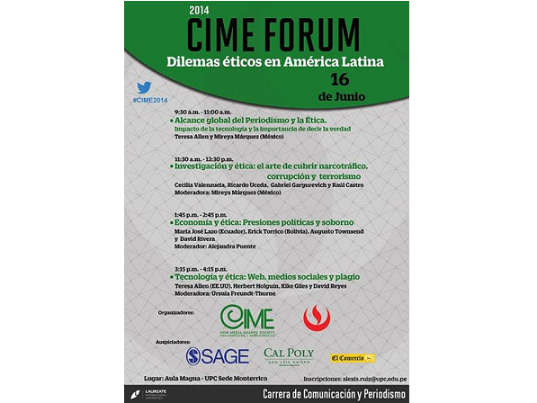 UPC y CIME organizan Foro internacional 2014: Dilemas éticos en América Latina