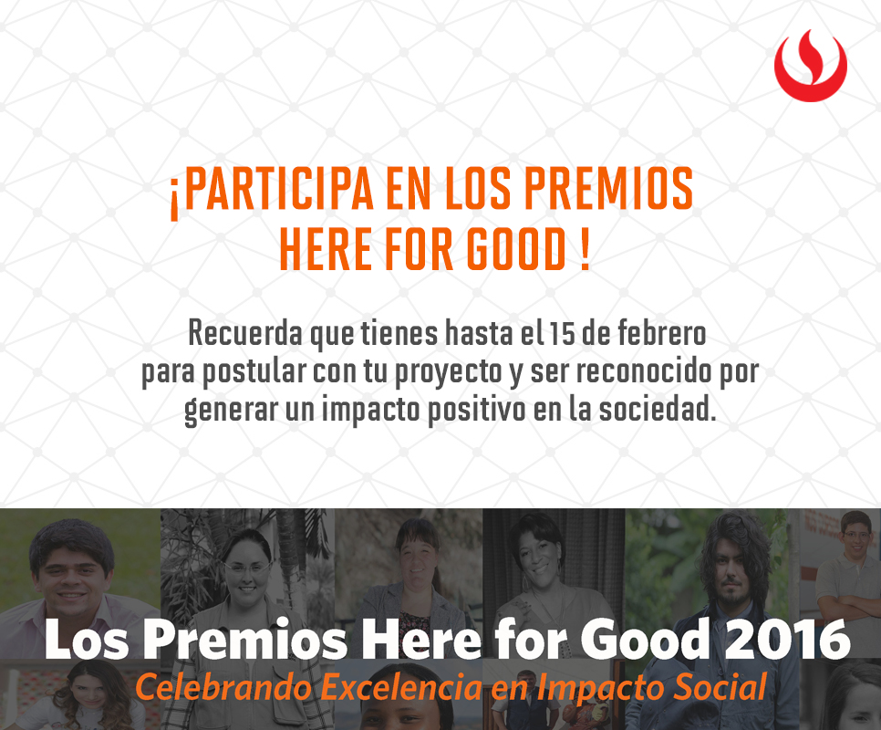 Convocatoria para participar de los Premios Here for Good 2016