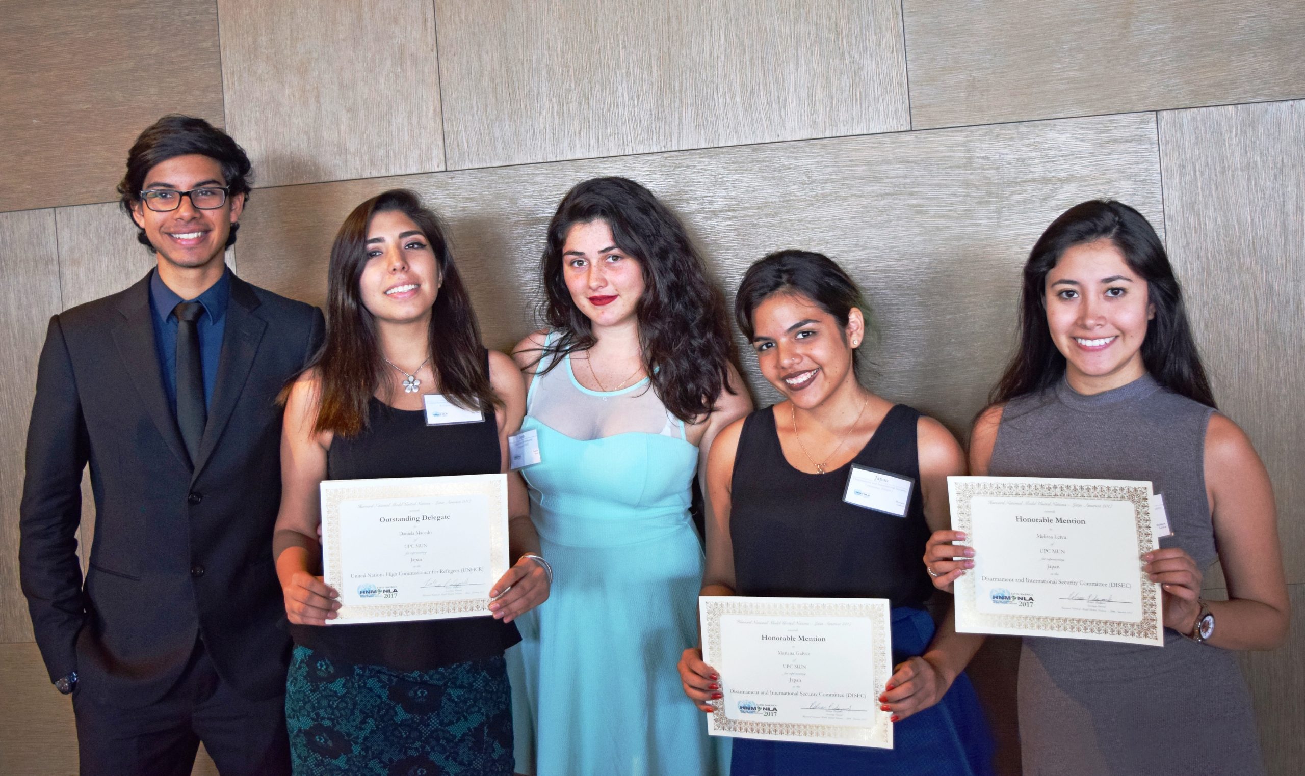 Alumnos de la UPC fueron premiados en el Harvard National Model United Nations de Latinoamérica