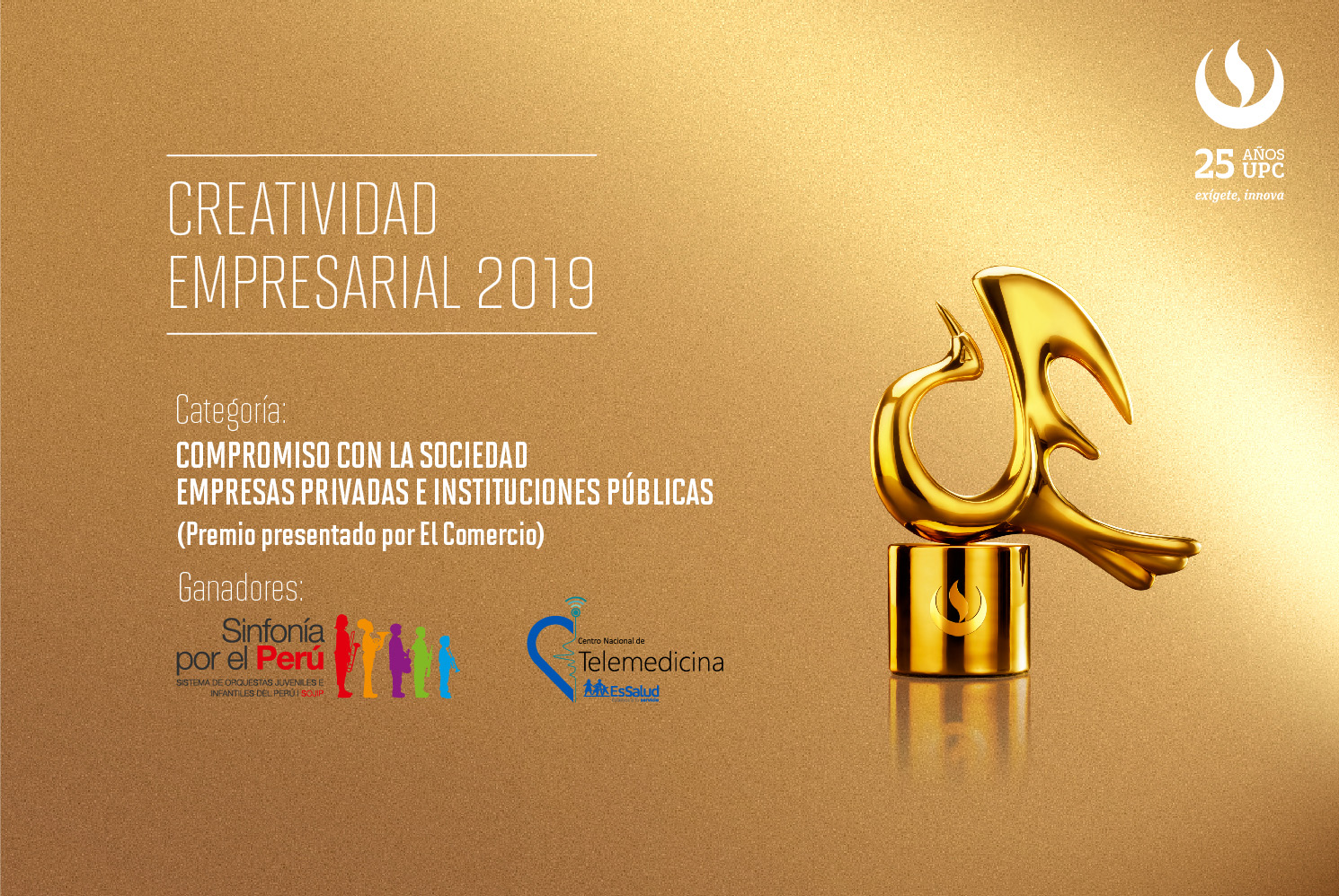 Creatividad Empresarial 2019: COLPONET y Sistema de Orquestas Infantiles y Juveniles del Perú fueron reconocidas en la categoría Compromiso con la sociedad