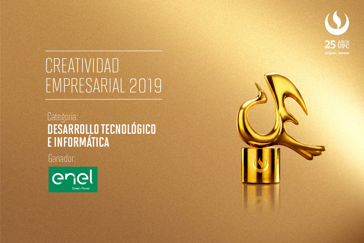 Creatividad Empresarial 2019: ENEL GREEN POWER fue reconocida en la categoría Desarrollo Tecnológico e Informática