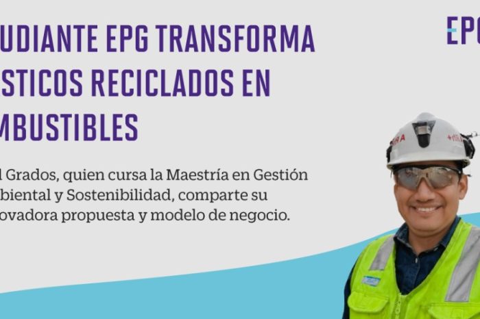 Estudiante EPG crea empresa que transforma plásticos en combustibles