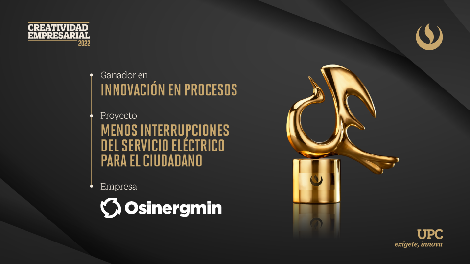 Creatividad Empresarial 2022: OSINERGMIN gana en la categoría Innovación en Procesos