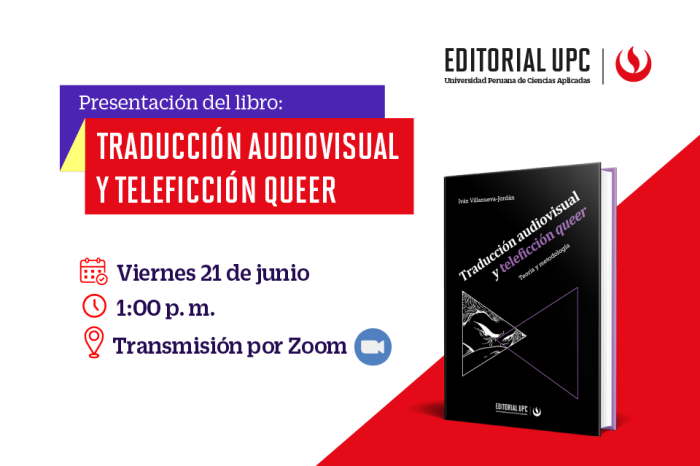 Presentación del libro «Traducción audiovisual y teleficción queer» de Iván Villanueva-Jordán