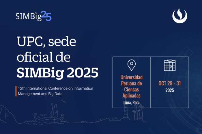 La UPC será sede oficial de SIMBig 2025, congreso internacional líder en ciencia de datos e inteligencia artificial 